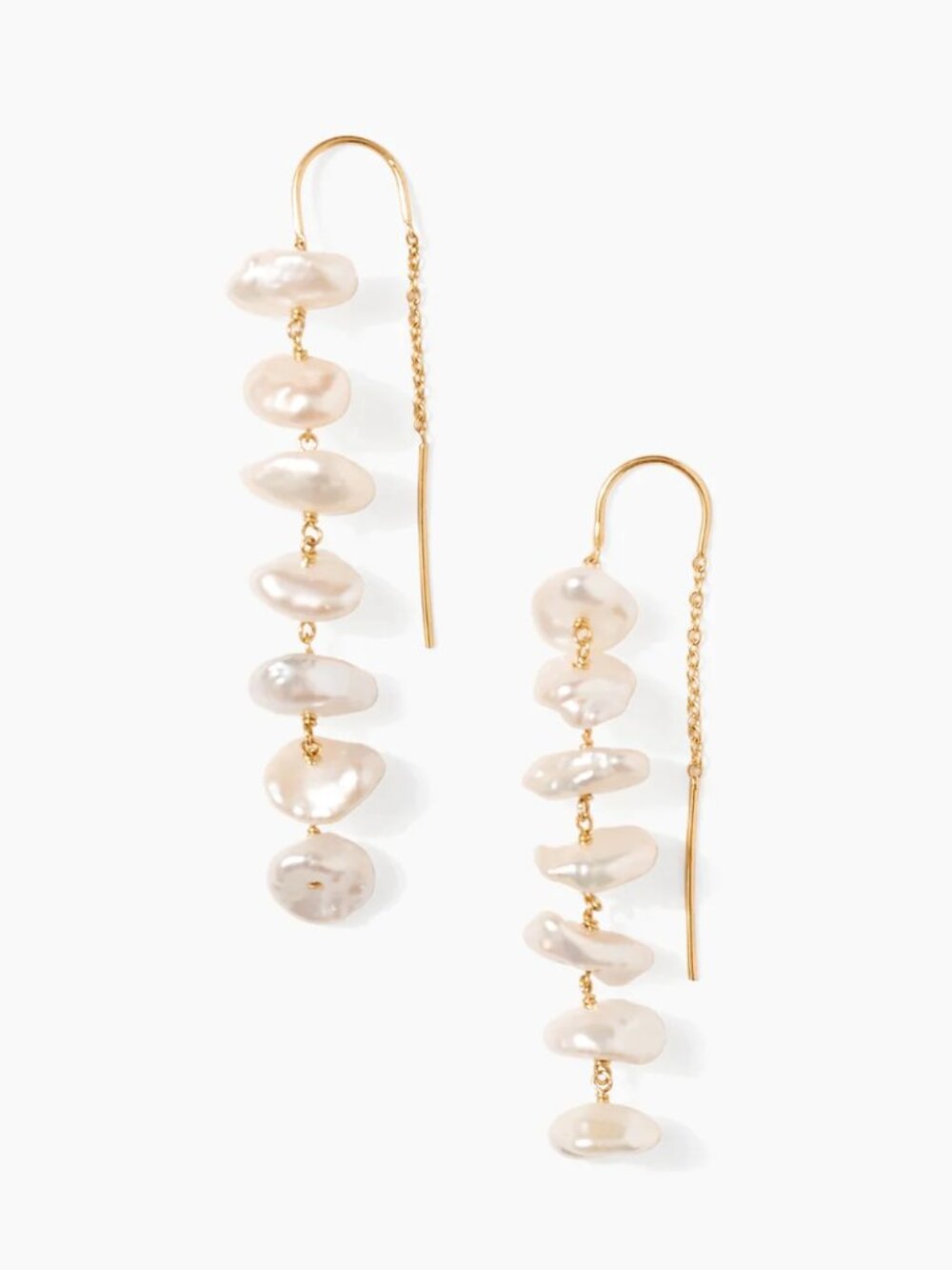 Chan Luu Anini Thread Thru Earrings Gold